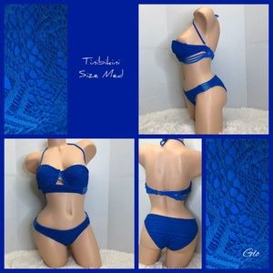 TiniBikini Blue Bikini Set Like New.